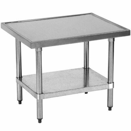 GLOBE XTABLE 30in x 24in Stainless Steel Mixer Table with Galvanized Undershelf 377XTABLE